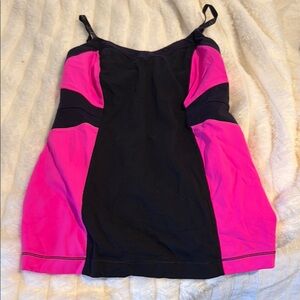Lululemon Athletica Black and Pink Tank Top